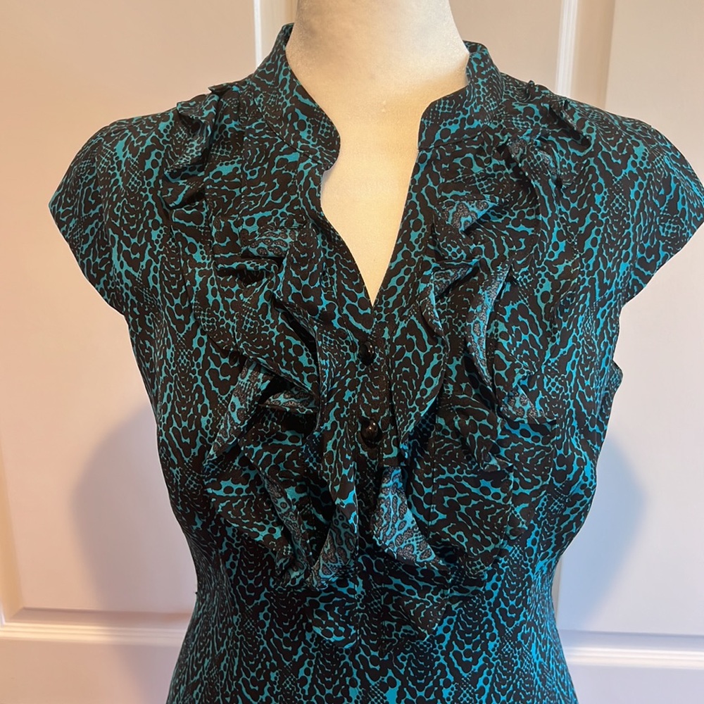 CLASSIQUES ENTIER TEAL SPOTTED DRESS